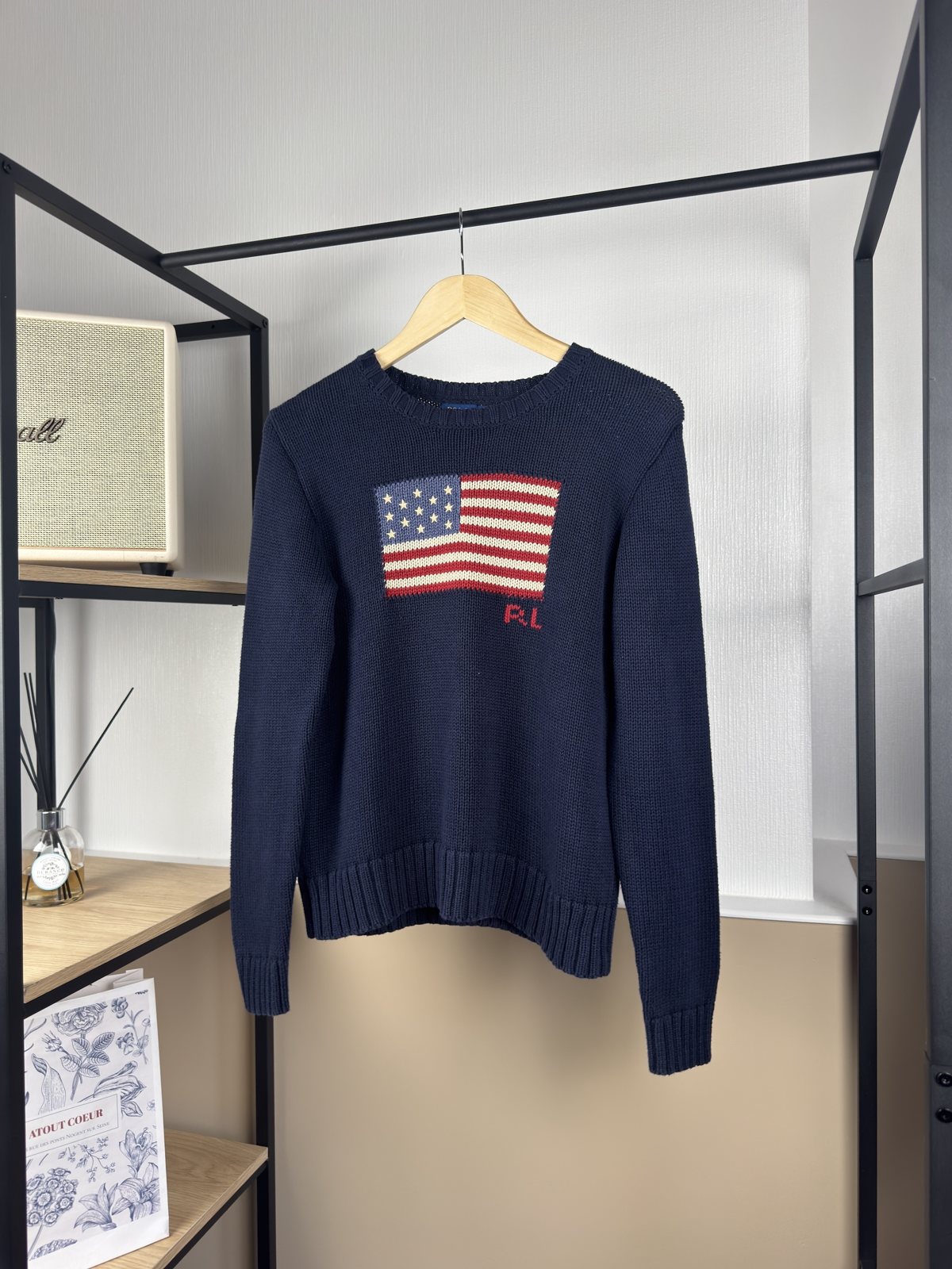 Pull Ralph Lauren drapeau américain marine