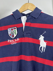 Polo Ralph Lauren rayé marine et rouge écusson