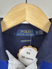 Polo Ralph Lauren rayé bleu écusson