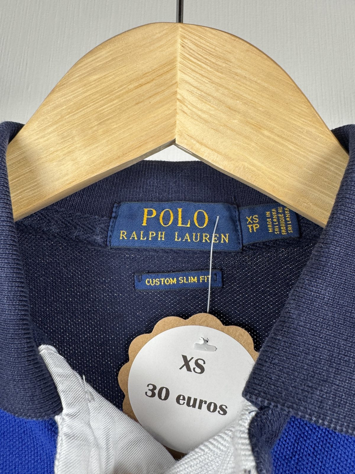 Polo Ralph Lauren rayé bleu écusson