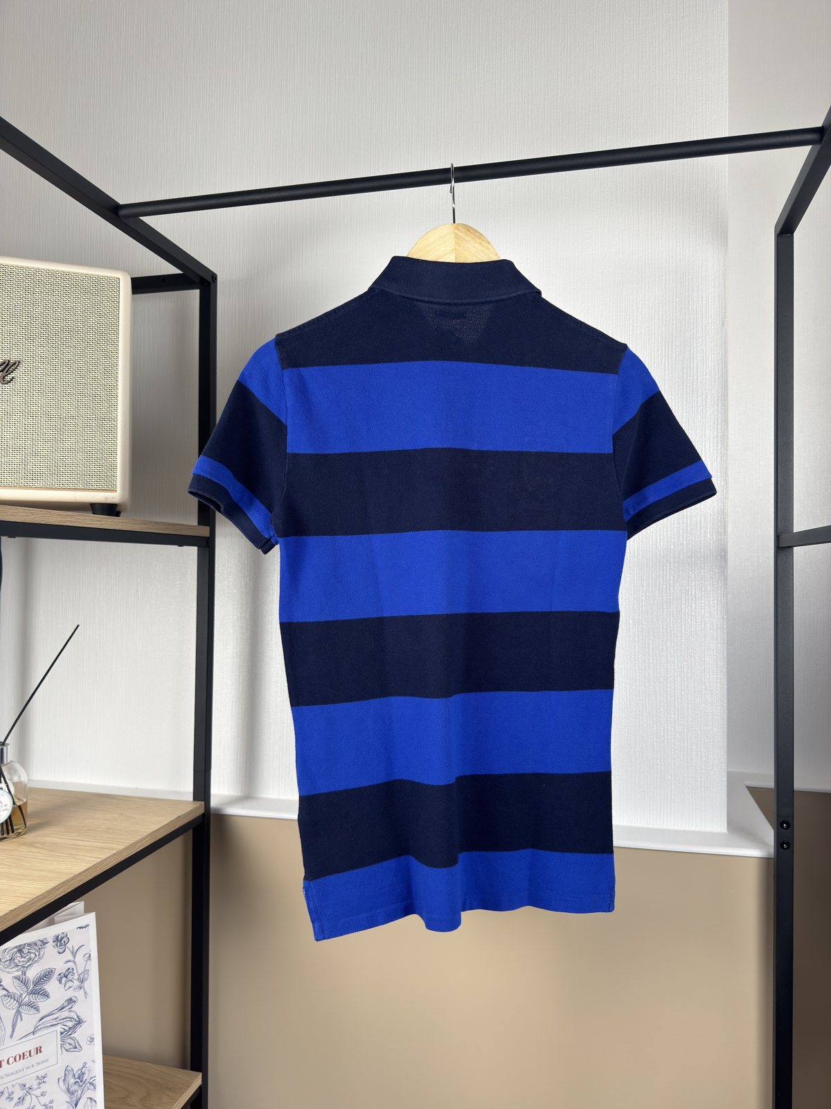 Polo Ralph Lauren rayé bleu écusson