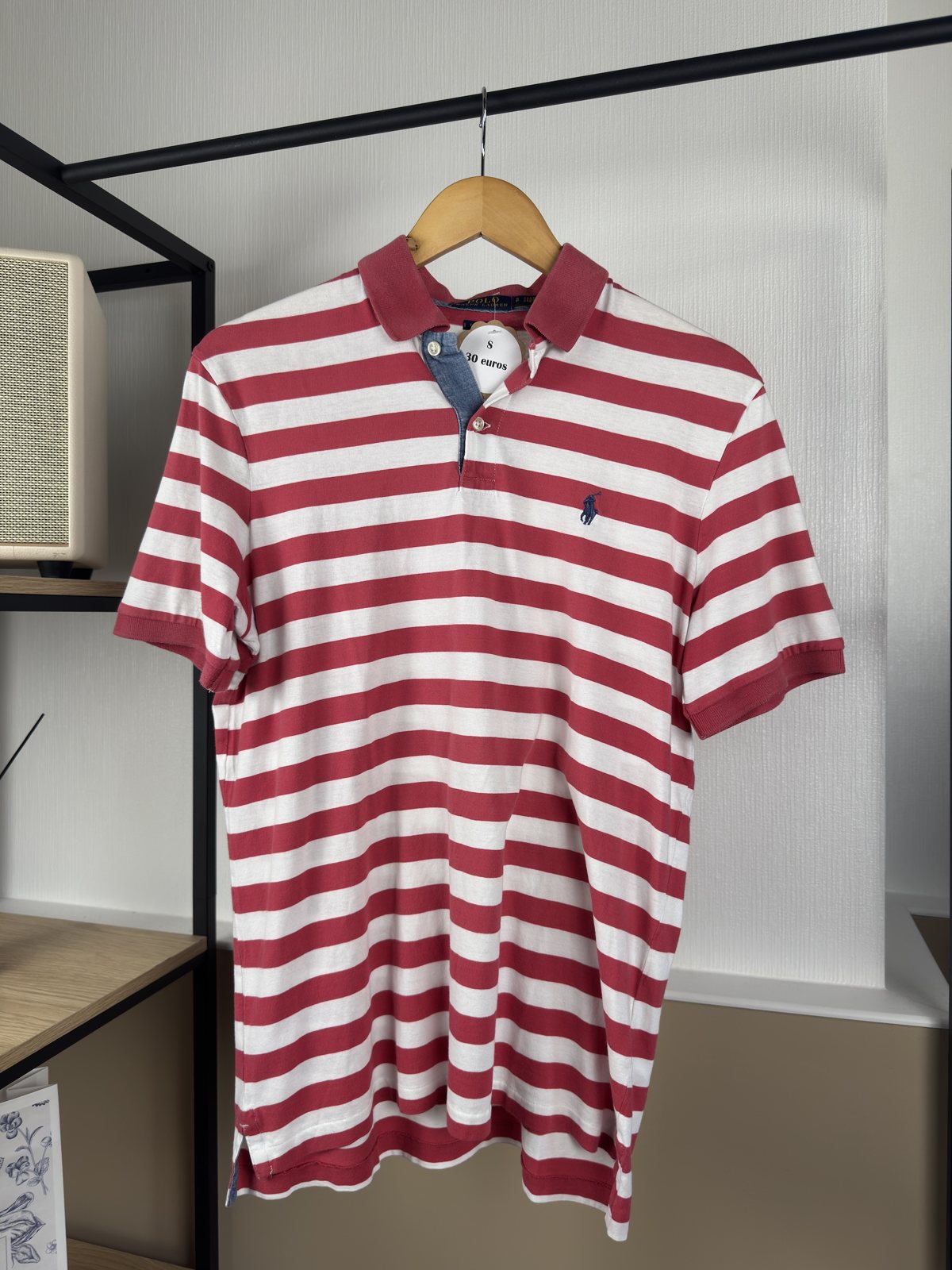 Polo Ralph Lauren rayé rouge et blanc