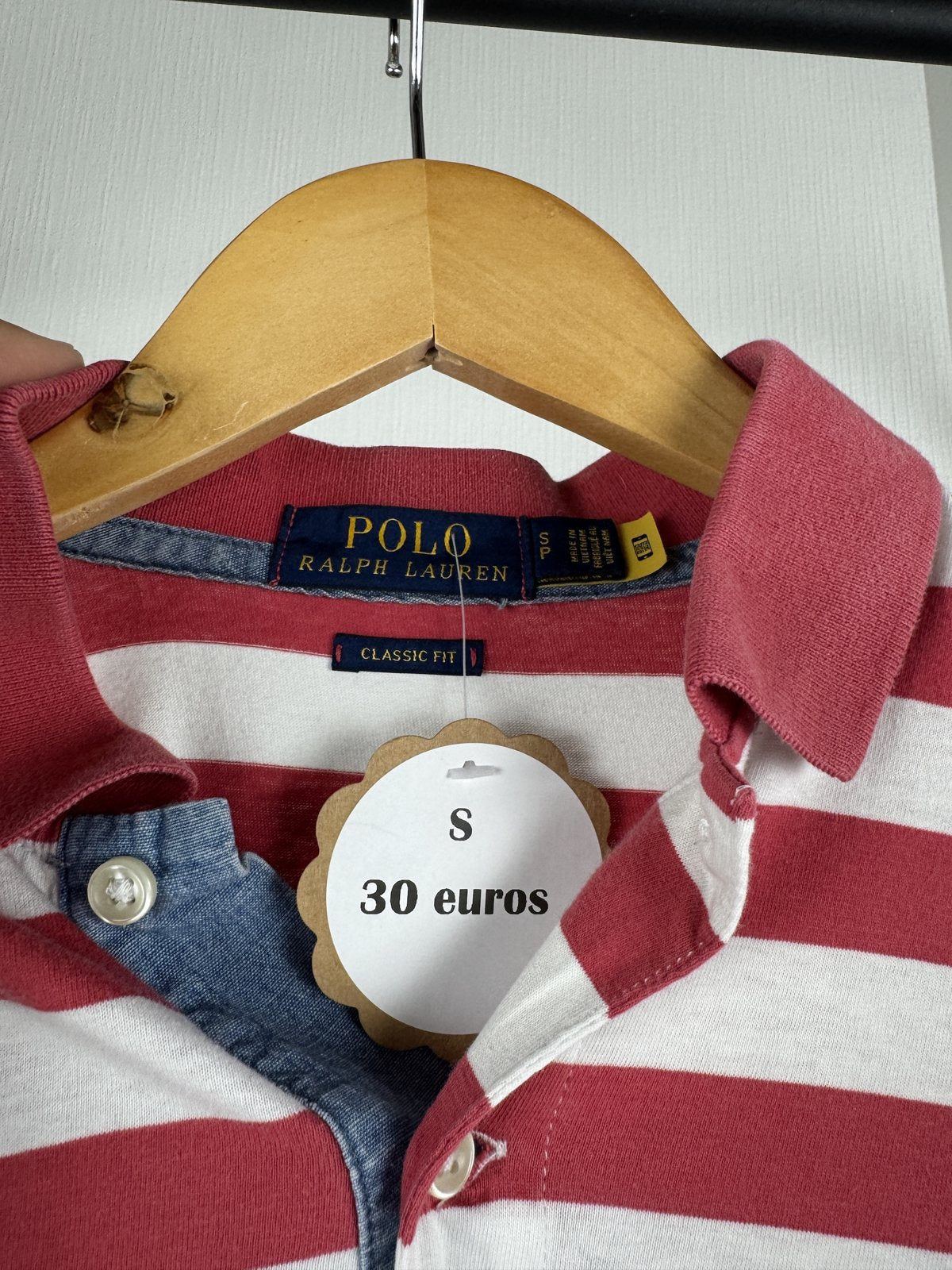 Polo Ralph Lauren rayé rouge et blanc