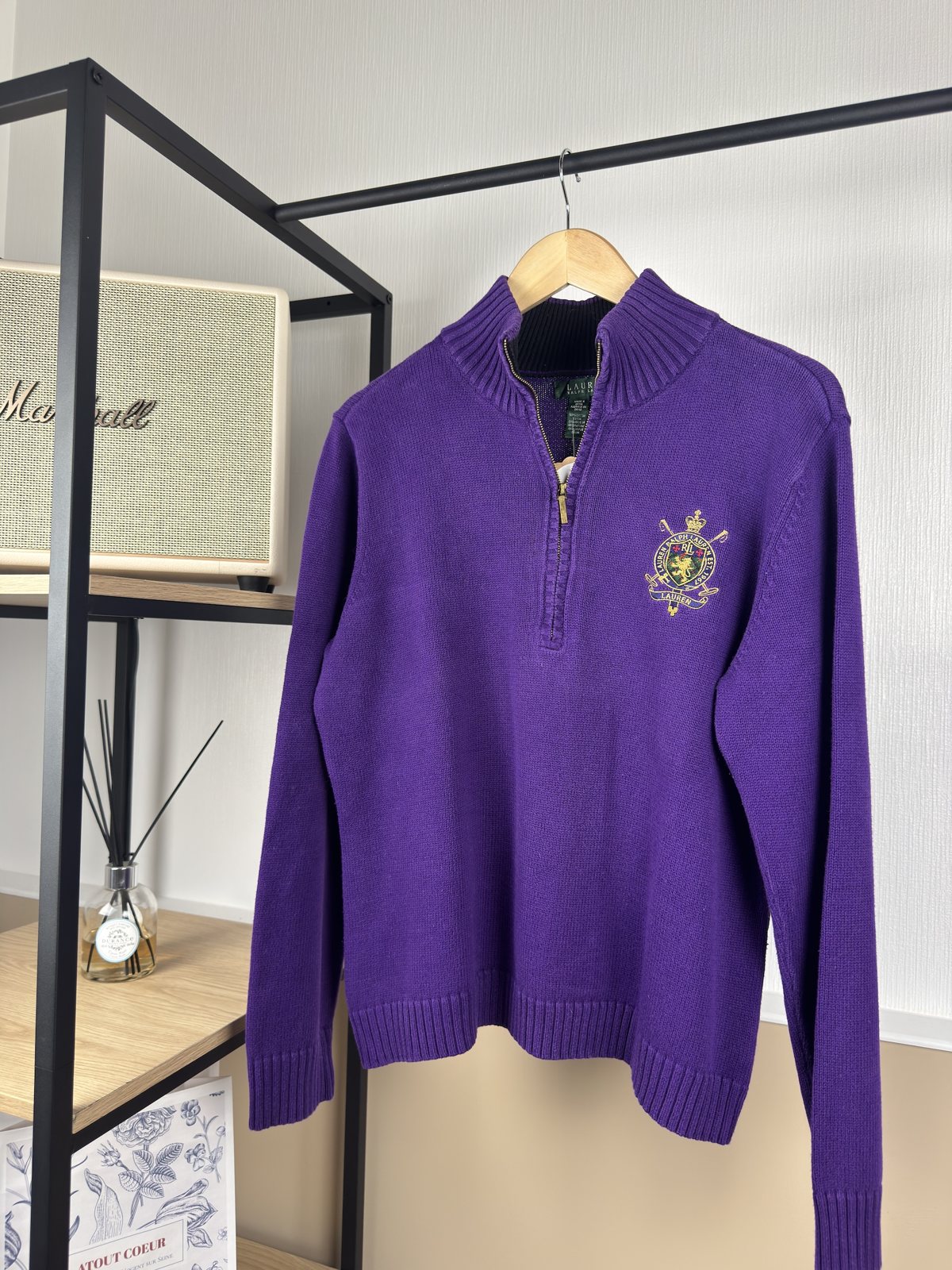 Pull camionneur zippé Lauren Ralph Lauren violet