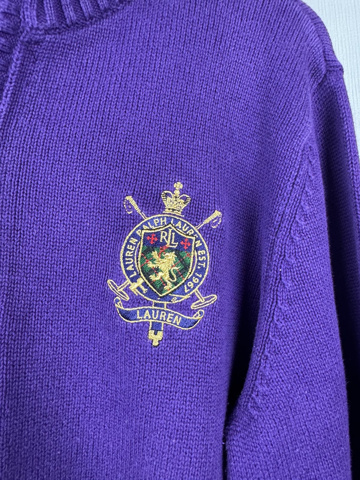 Pull camionneur zippé Lauren Ralph Lauren violet