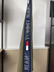 Pull Tommy Jeans kaki bandes logo