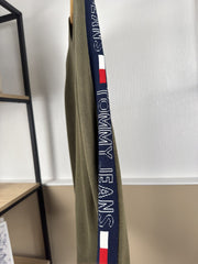 Pull Tommy Jeans kaki bandes logo
