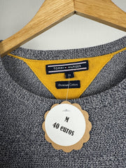 Pull Tommy Hilfiger gris et moutarde
