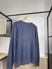 Pull col V Tommy Hilfiger bleu chiné