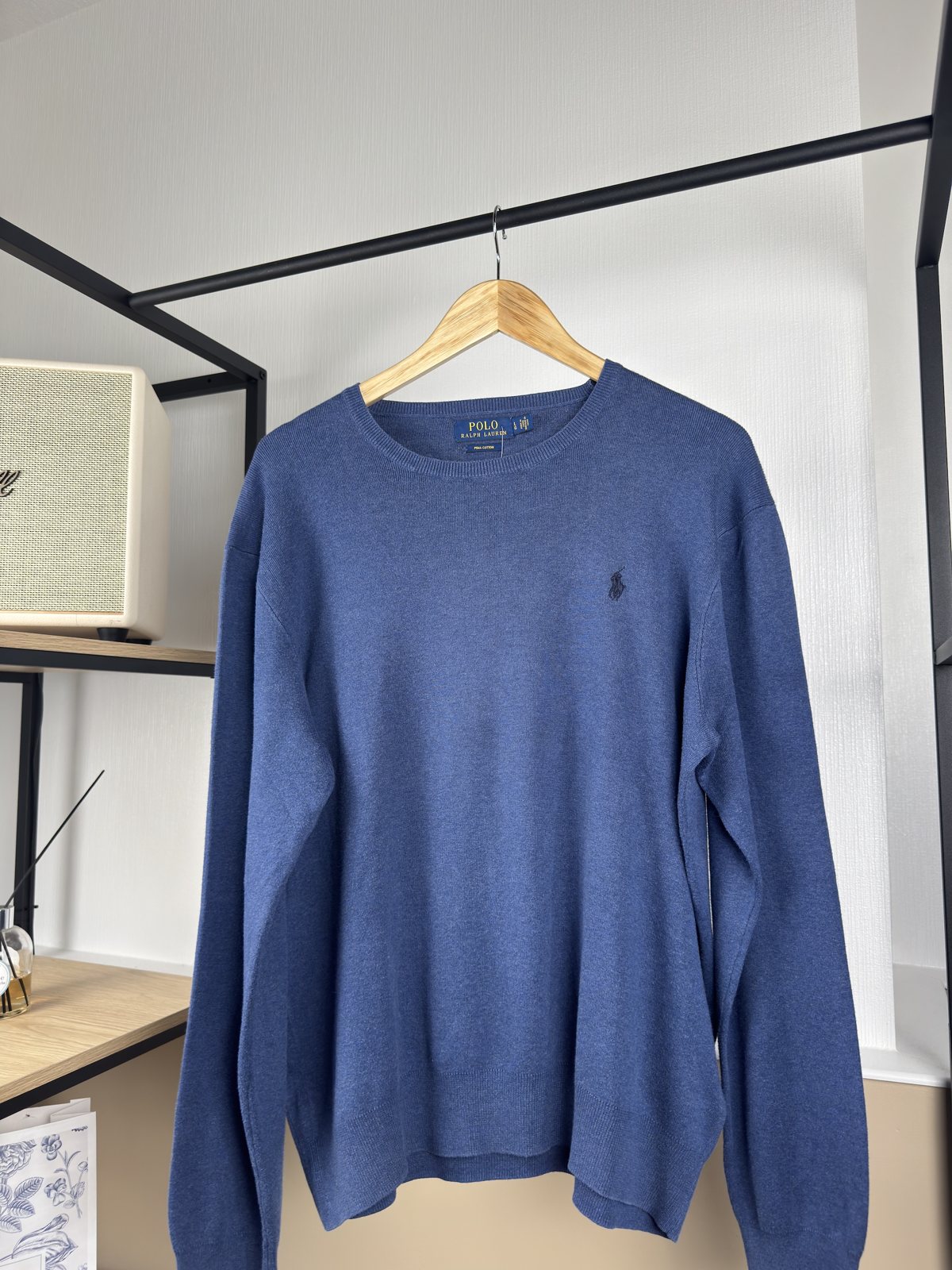 Pull Ralph Lauren bleu chiné