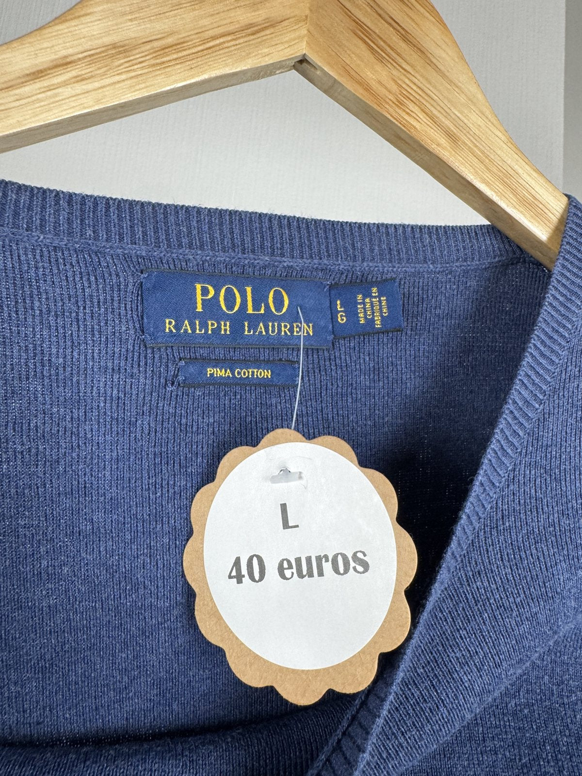 Pull Ralph Lauren bleu chiné