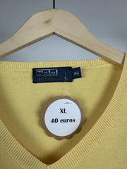 Pull col V Ralph Lauren jaune