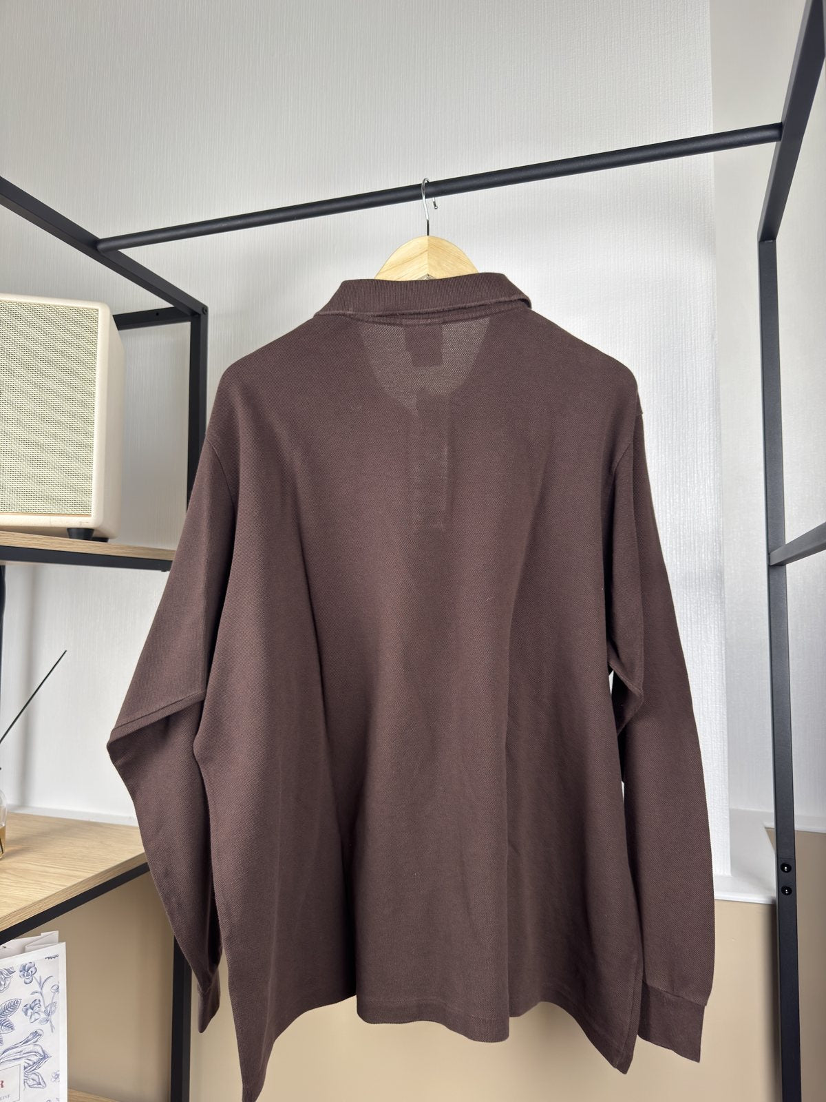 Polo manches longues Lacoste marron