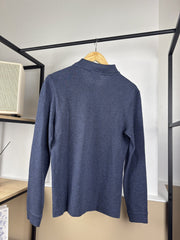 Polo manches longues Lacoste bleu chiné