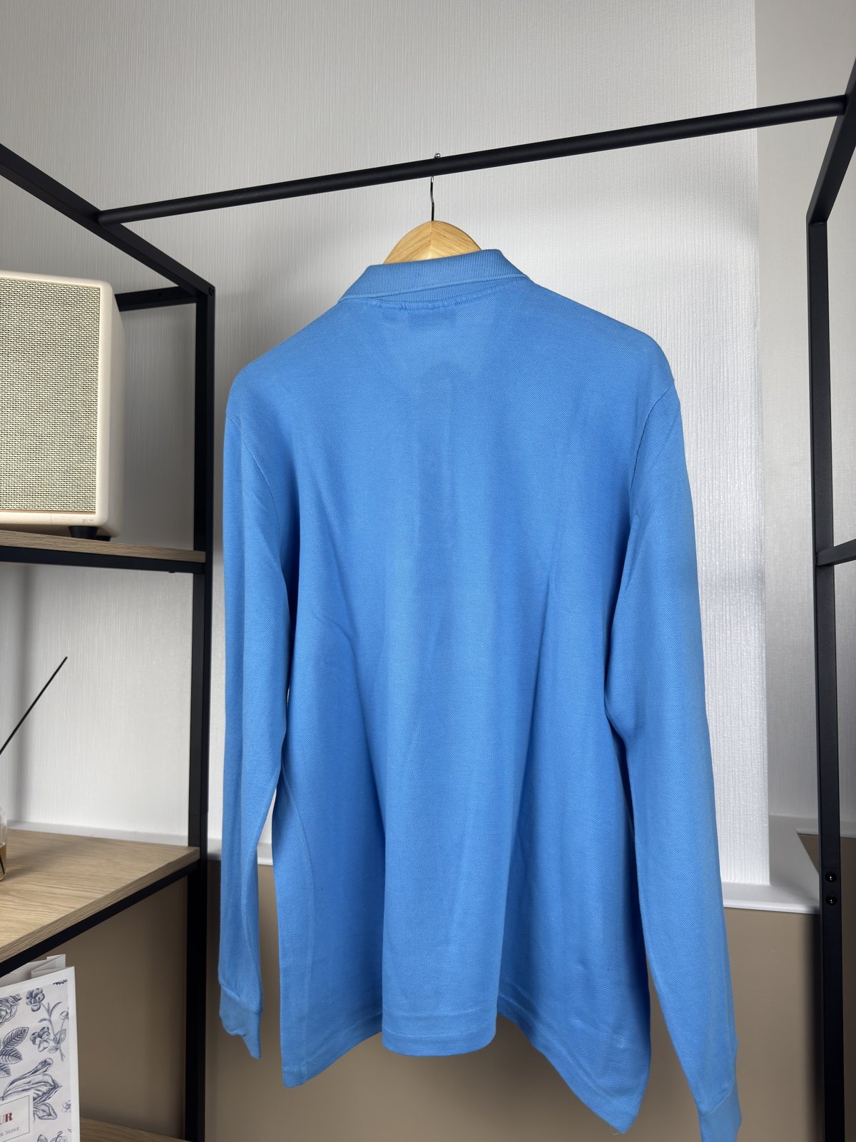 Polo manches longues Lacoste bleu ciel