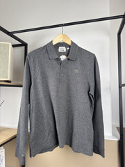 Polo manches longues Lacoste Sport gris chiné