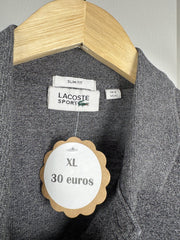 Polo manches longues Lacoste Sport gris chiné