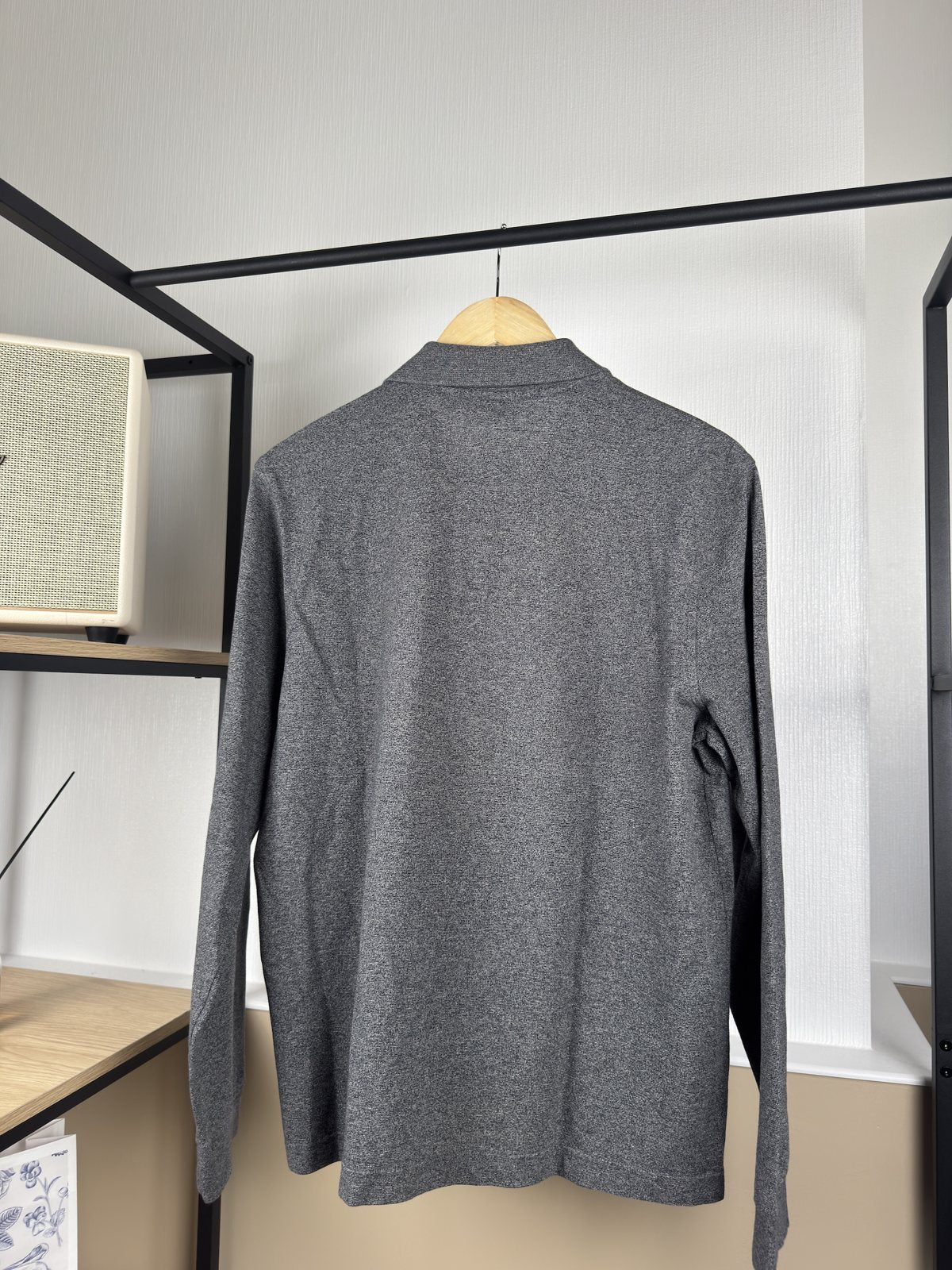 Polo manches longues Lacoste Sport gris chiné