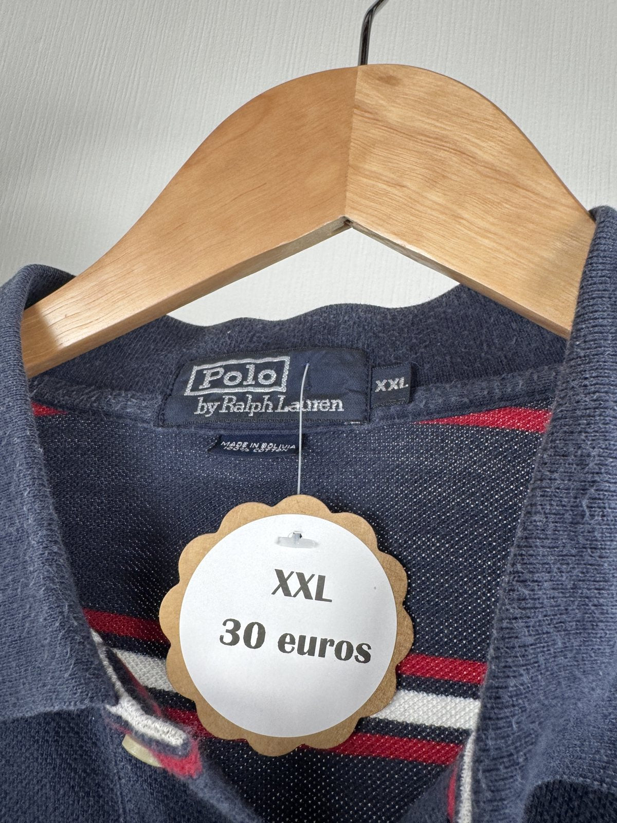 Polo Ralph Lauren rayé marine rouge et blanc