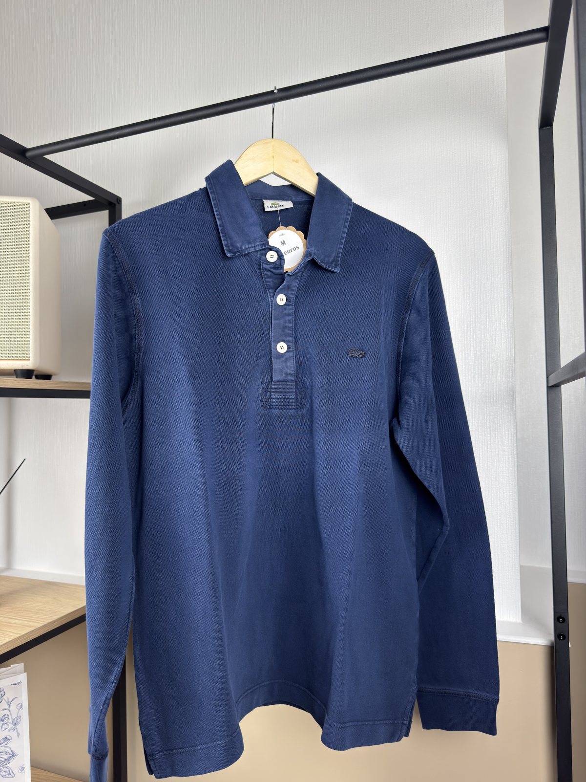 Polo manches longues Lacoste bleu délavé