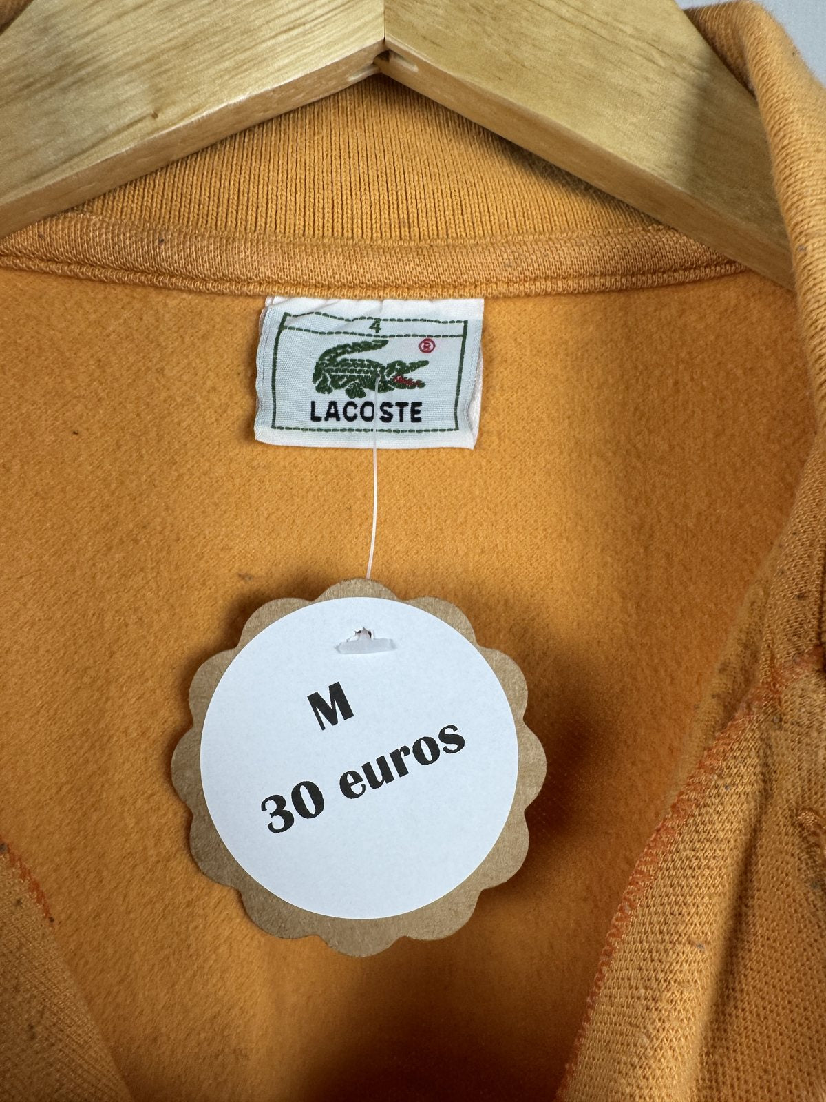 Polo manches longues Lacoste vintage orange