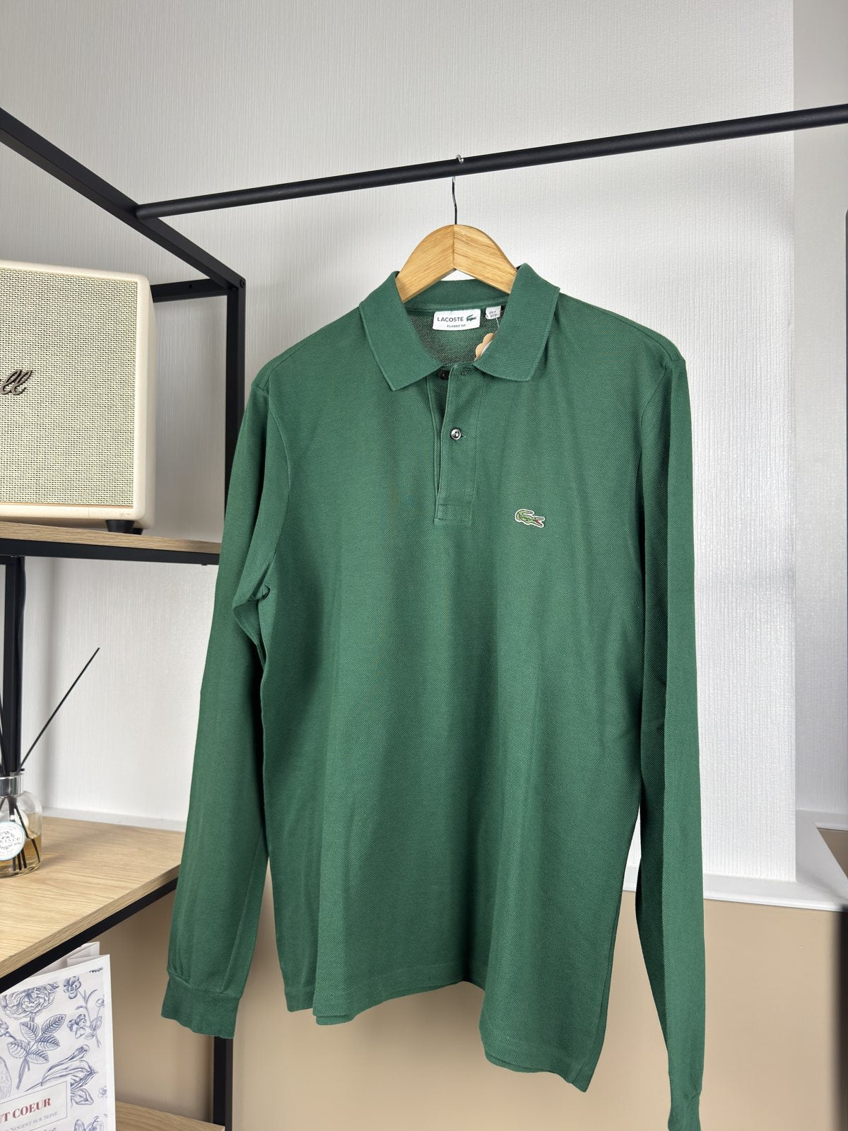 Polo manches longues Lacoste vert