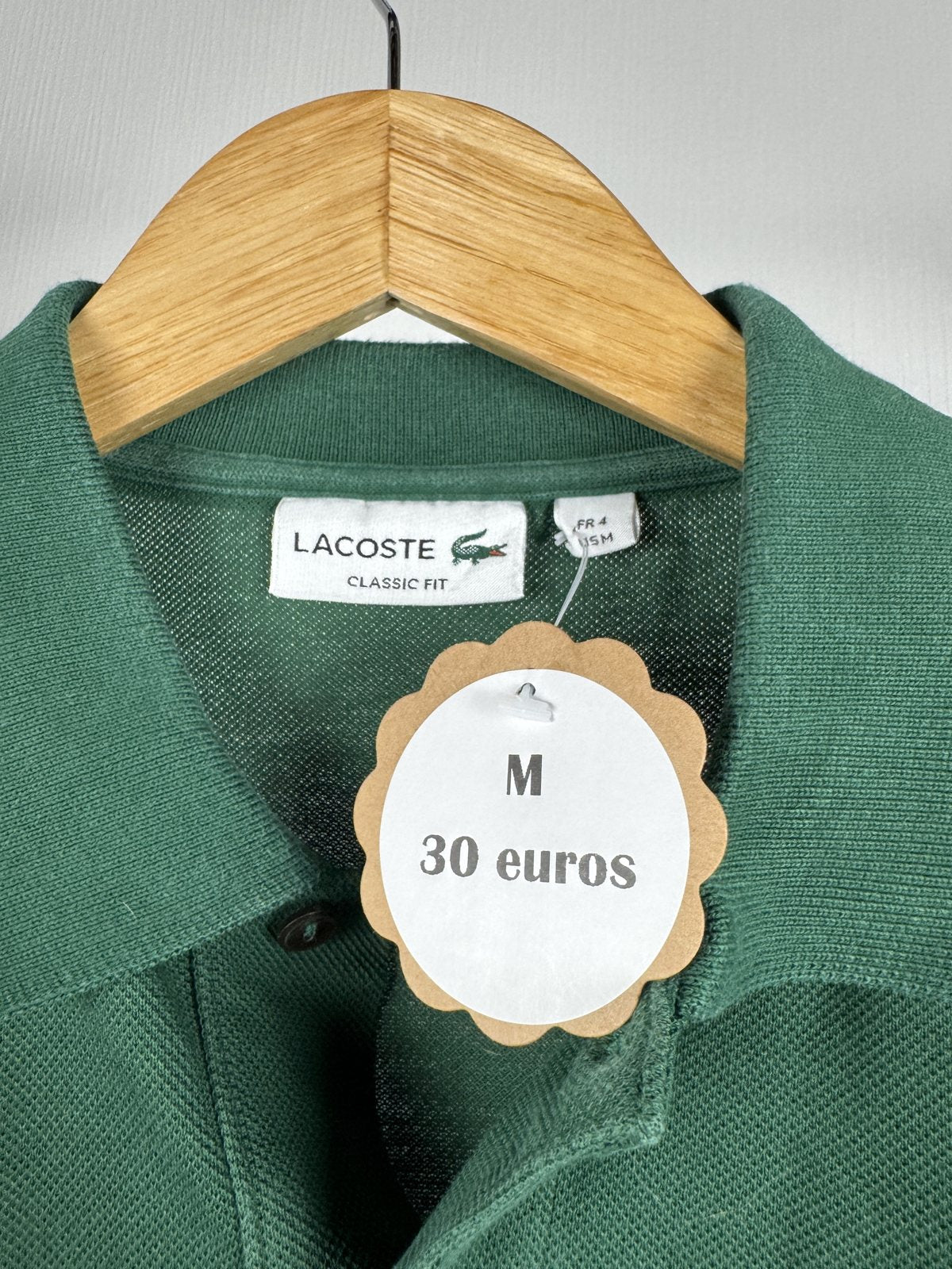 Polo manches longues Lacoste vert