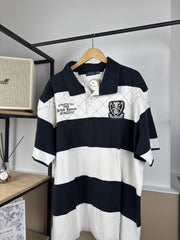 Polo rugby Ralph Lauren rayé noir et blanc