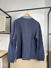 Polo manches longues Lacoste rayé marine