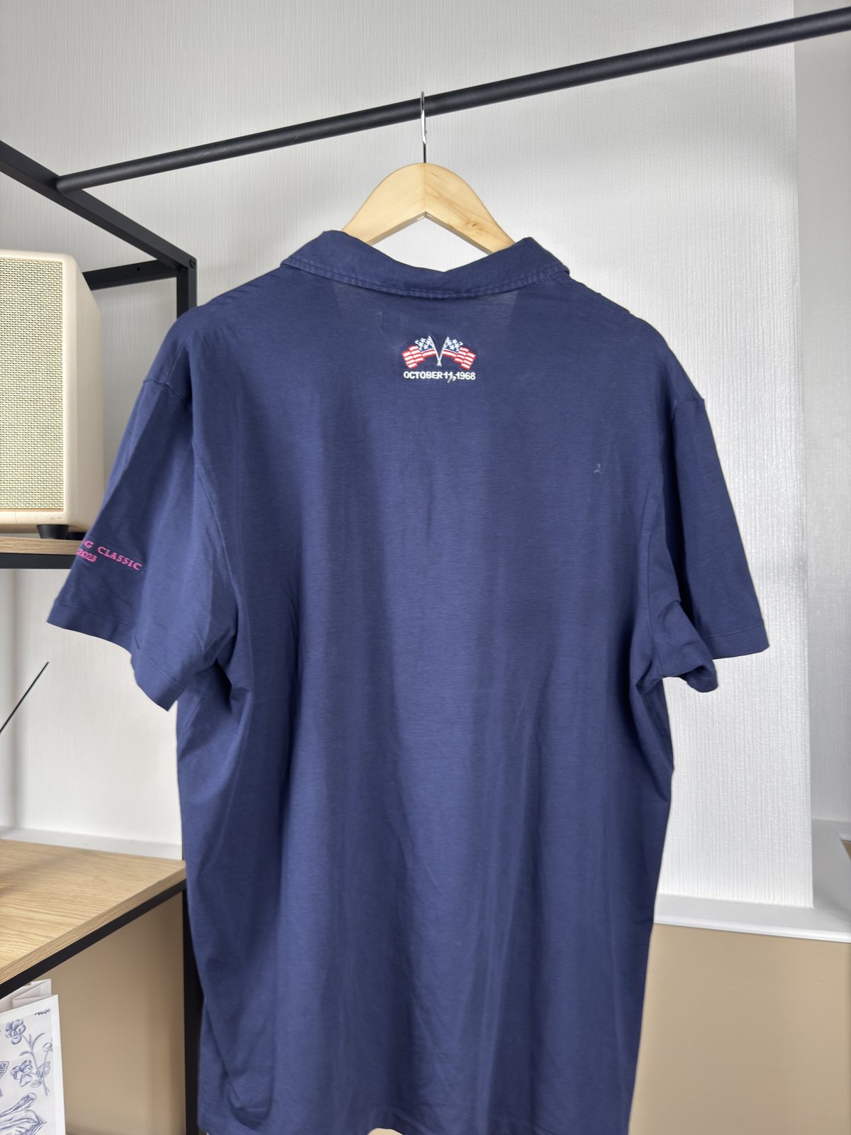 Polo Ralph Lauren marine brodé drapeaux