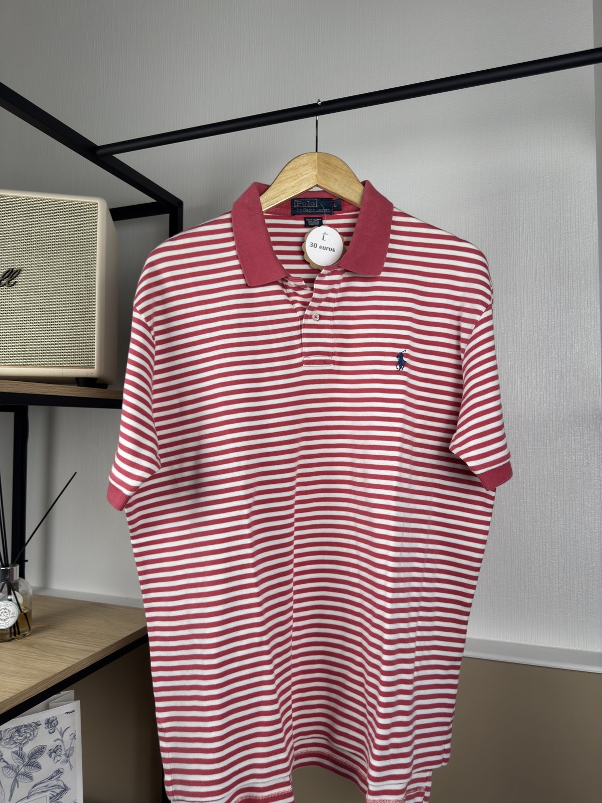 Polo Ralph Lauren rayé rouge et blanc