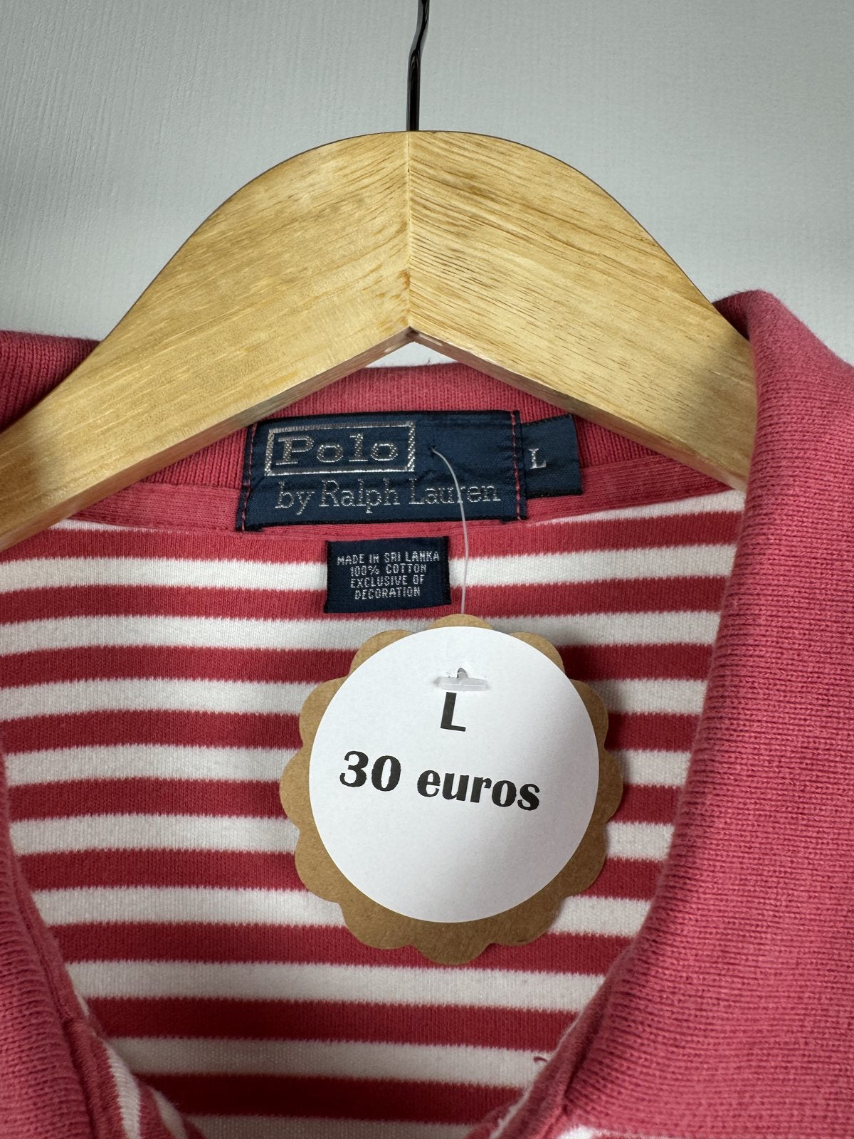 Polo Ralph Lauren rayé rouge et blanc