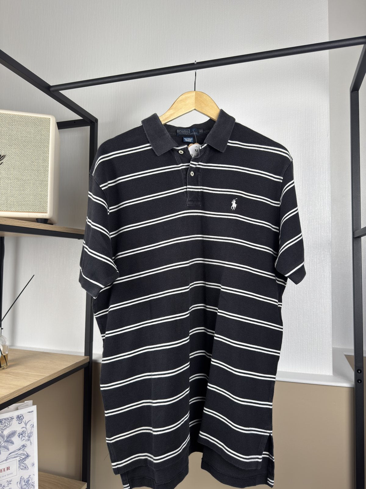 Polo Ralph Lauren rayé noir et blanc