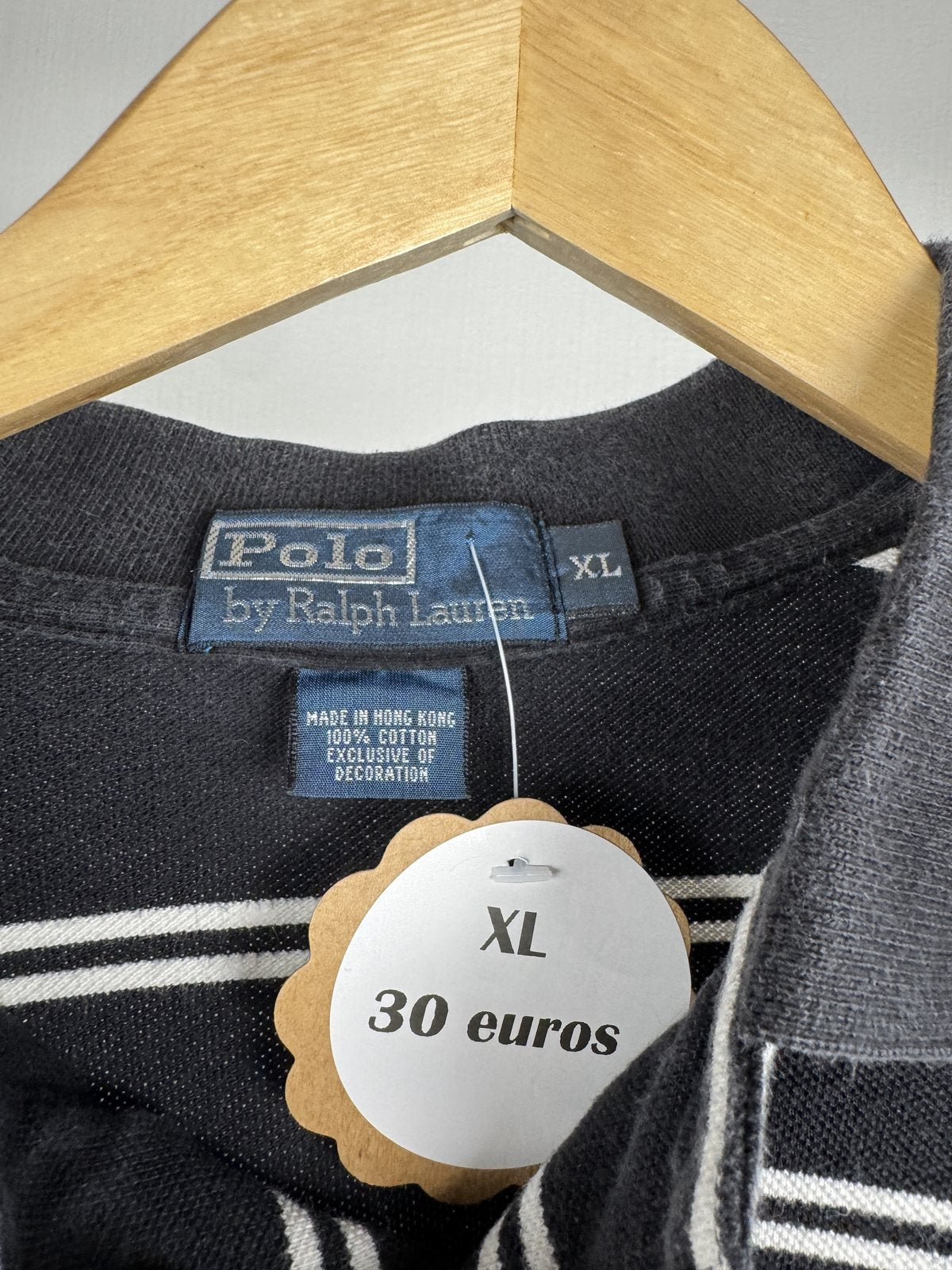 Polo Ralph Lauren rayé noir et blanc