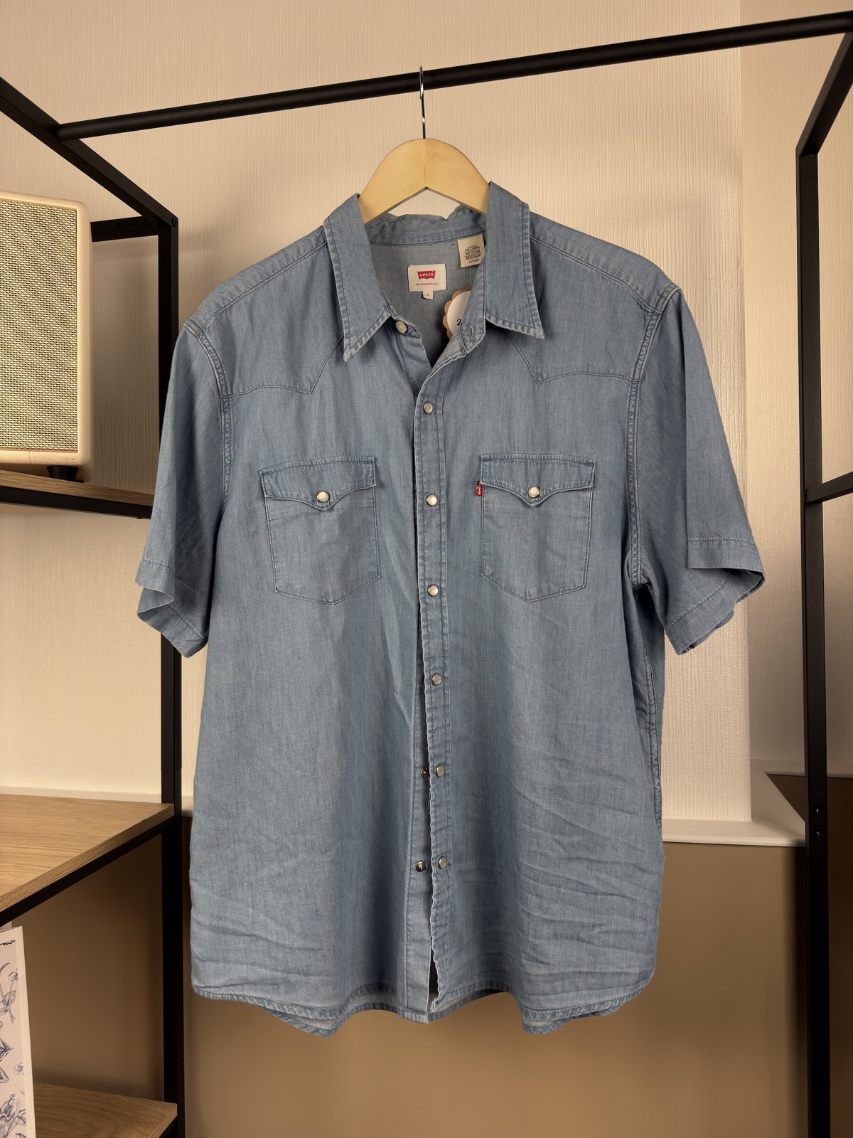 Chemise western Levi's en jean manches courtes