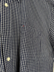 Chemise Tommy Hilfiger à carreaux marine manches courtes