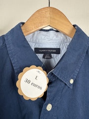 Chemise Tommy Hilfiger bleu indigo manches courtes