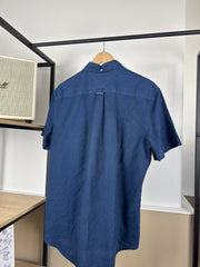 Chemise Tommy Hilfiger bleu indigo manches courtes