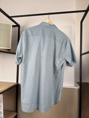 Chemise Tommy Hilfiger bleu gris manches courtes
