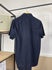 Chemise Tommy Hilfiger marine manches courtes