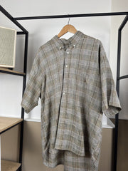 Chemise Ralph Lauren à carreaux beige manches courtes