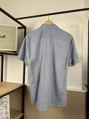 Chemise Tommy Hilfiger chambray bleu à poches manches courtes