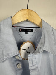 Chemise Tommy Hilfiger bleu ciel manches courtes