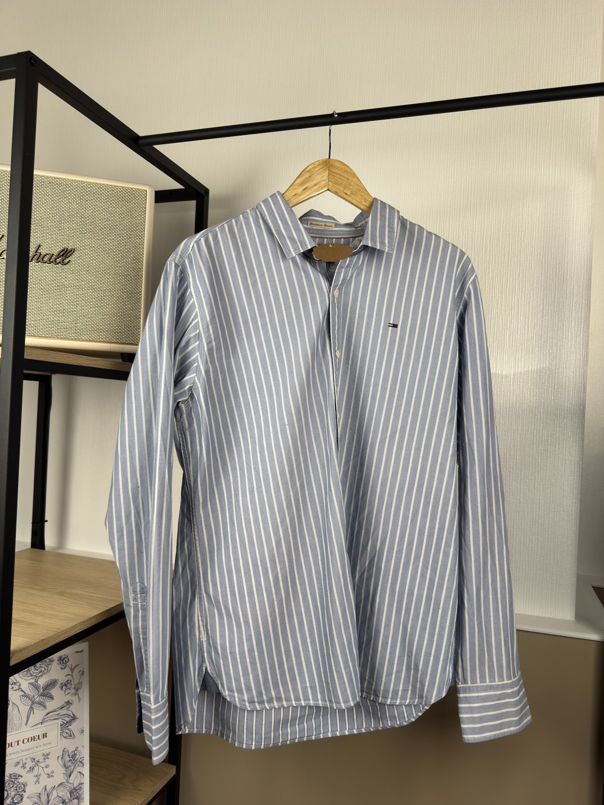 Chemise Hilfiger Denim rayée bleu et blanc