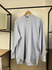 Chemise col mao Tommy Hilfiger bleu ciel