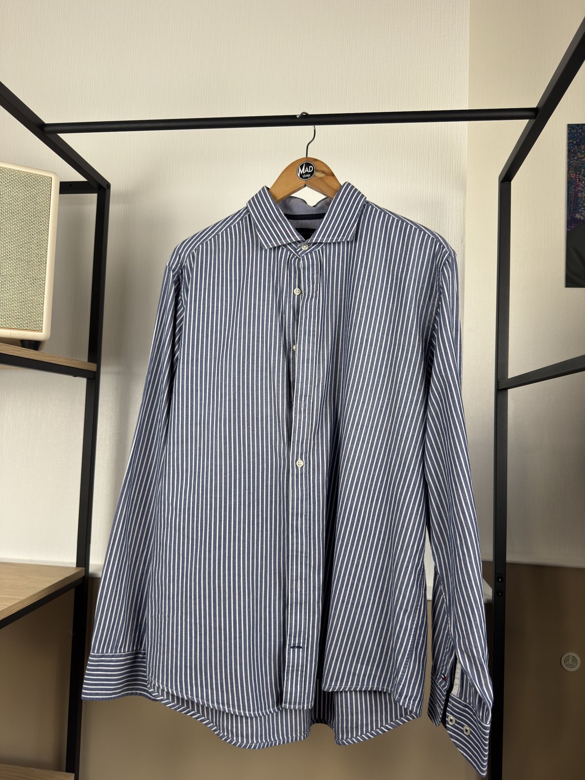 Chemise Tommy Hilfiger rayée bleu et blanc