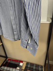 Chemise Tommy Hilfiger rayée bleu et blanc