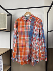 Chemise Tommy Hilfiger à carreaux orange et bleu