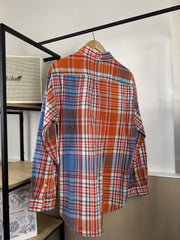 Chemise Tommy Hilfiger à carreaux orange et bleu