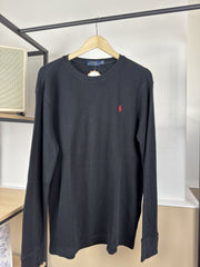 Pull gaufré Ralph Lauren noir